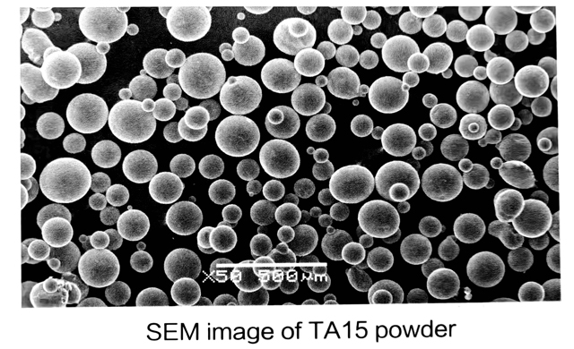 SEM for TA15 titanium spherical powder