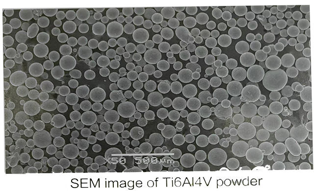 SEM image for ti6al4v spherical powder