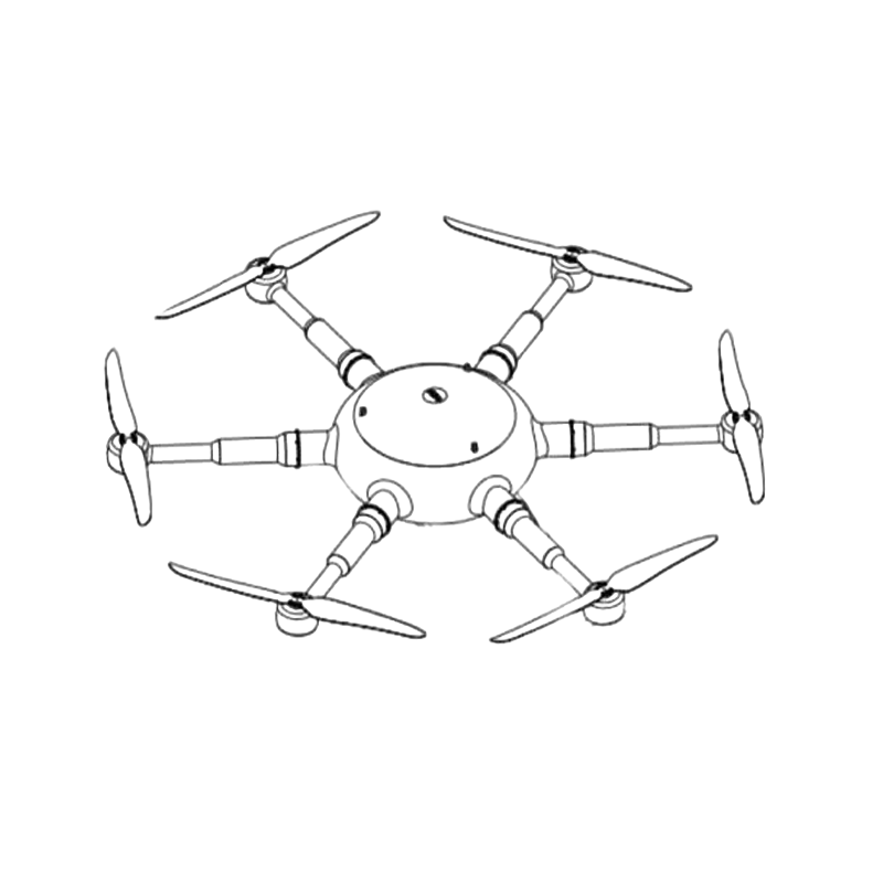 6-axes drone frame