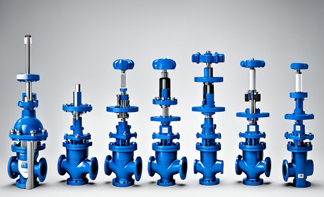various globe valves arranged in a neat and organized manner