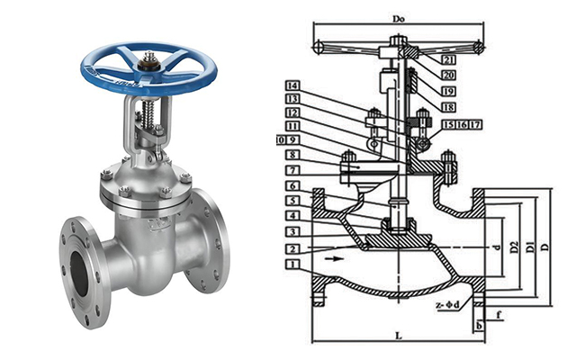 globe valve diagram